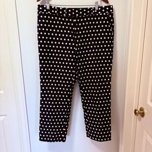 Banana Republic Polka Dot Navy White Dress Pant Size 14 Preppy Maximalism